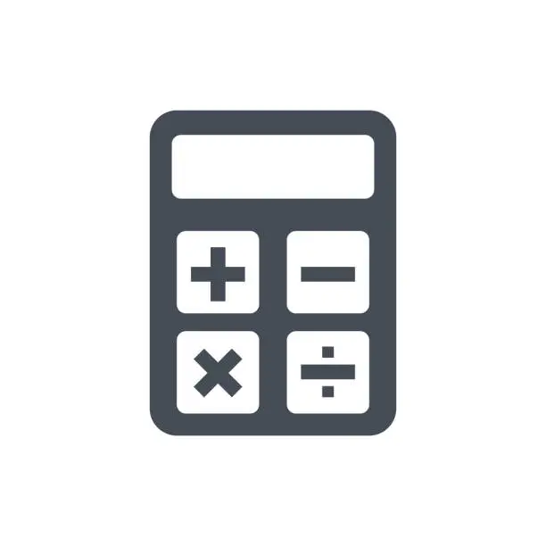 Vector illustration of Calculator icon. Accounting sign. Calculate finance symbol - stock vector