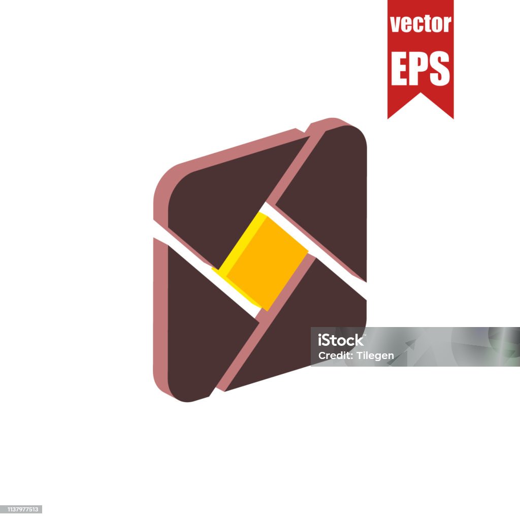 Screenshot isometric icon.Vector illustration. Camera - Photographic Equipment stock vector