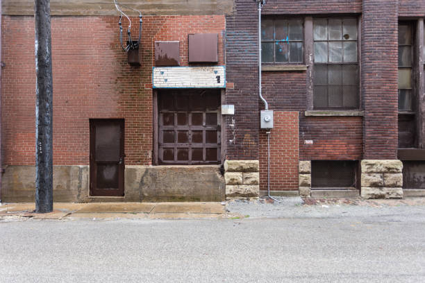 istock Vintage loading dock of a classic red brick factory 1137979659