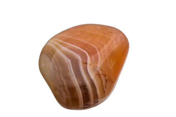 carnelian (agate) with pure white background easy to select