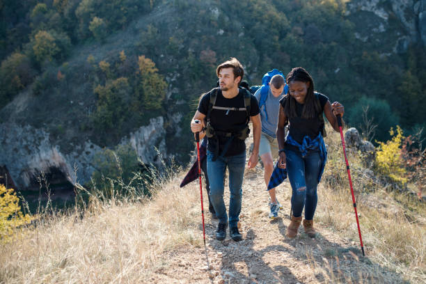 istock Friends hiking 1137980423