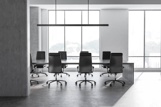 istock White and concrete meeting room interior 1137980940