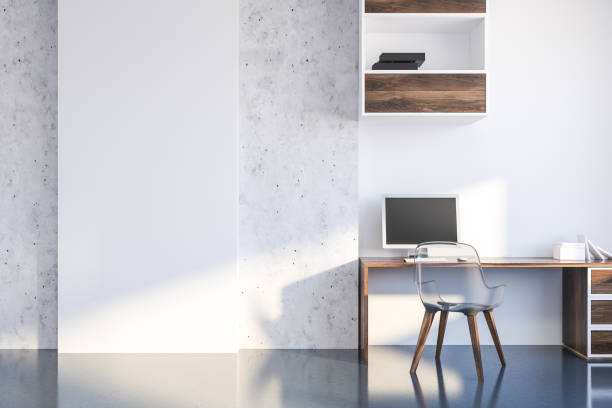 istock White and concrete home office interior 1137982251