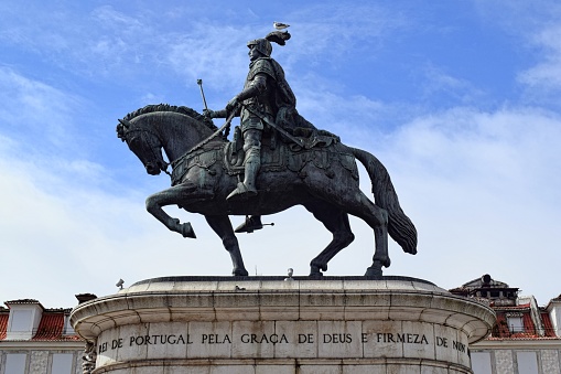 2019,07 March - Lisbon (Portugal)\nIn the center of the Rossio Square is the statue of Peter IV of Portugal, The Soldier King.