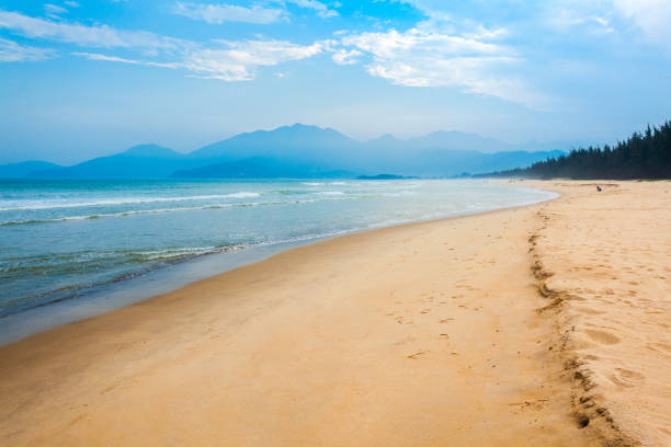 Lonely beach near the Da Nang city in Vietnam