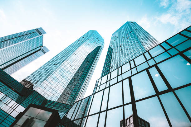 istock Modern skyscrapers in business district 1137991385