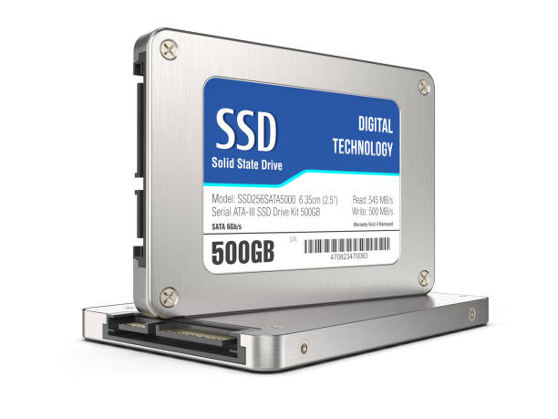 istock Group of SSD isolated on white background 3d 1137996497