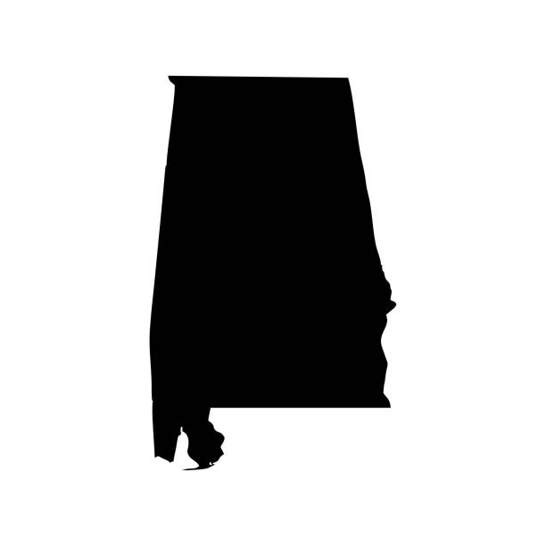 Alabama. State USA Vector. State USA alabama map stock illustrations