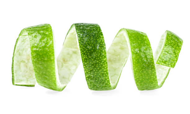 istock Lime twist isolated on a white background. Healthy food. 1138000829