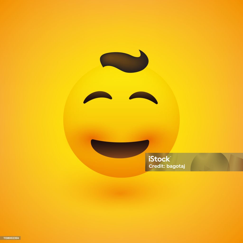 Vetores de Emoji De Sorriso Com Cabelo Curly e mais imagens de