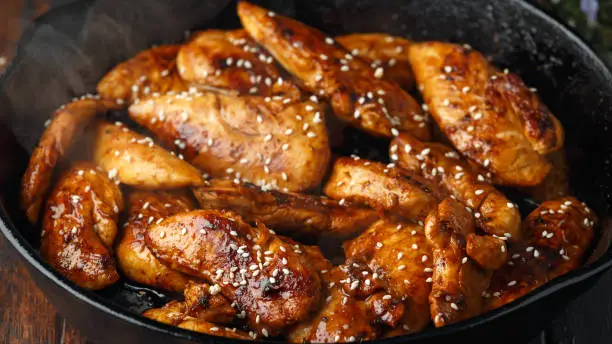 Photo of Teriyaki chicken breast mini fillets with sweat chilli dip sauce