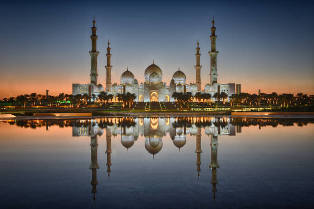 grande moschea di sheikh zayed - sheikh zayed mosque arch islam mosque foto e immagini stock