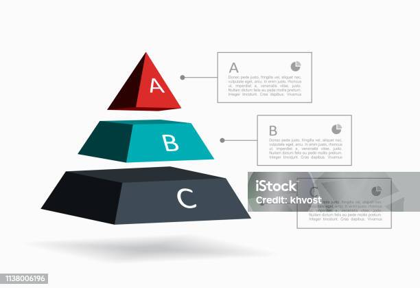 Infographische Designvorlage Mit Platz Für Ihre Daten Vector Illustration Stock Vektor Art und mehr Bilder von Pyramide - Bauwerk