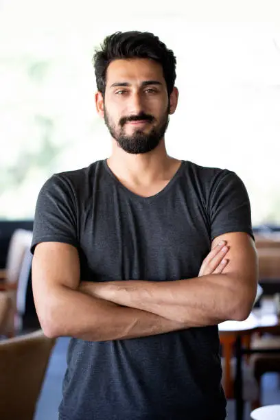 Portrait of indian young handsome man