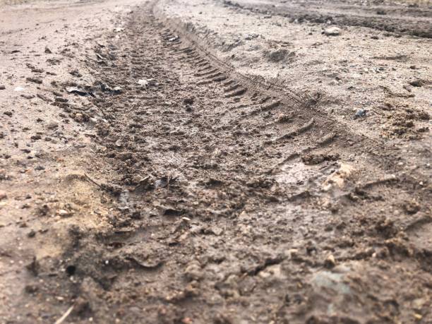 istock Muddy gravel road 1138009842