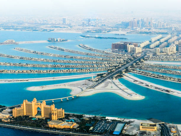 istock Dubai and Palm Island aerial view 1138010055
