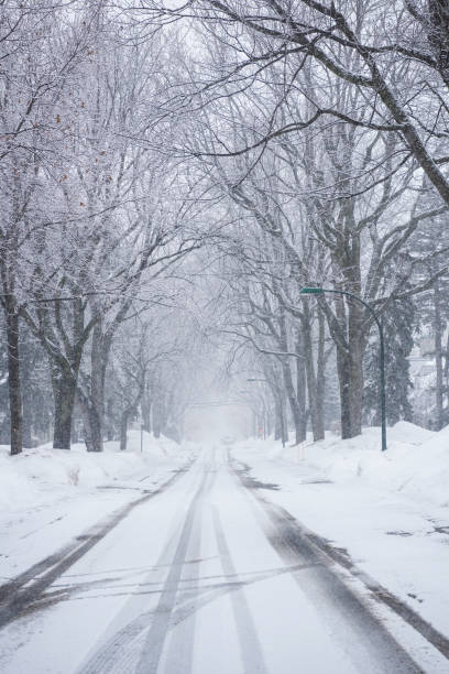 istock Snow storm in Residential Street 1138011068