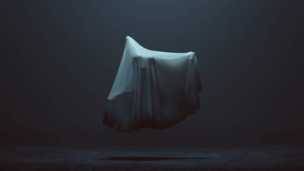 istock Contorted Evil Spirit Floating in a Death Shroud in a Foggy Void Front View 1138012850