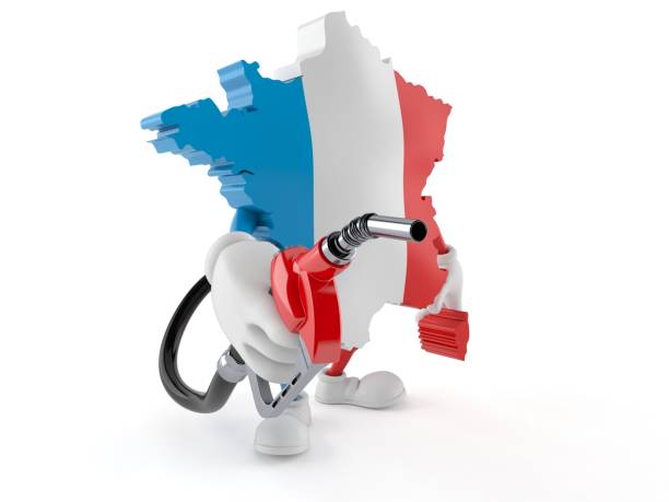 istock France character holding gasoline nozzle 1138013752