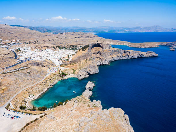 istock Lindos Acropolis and beach, Rhodes 1138014118