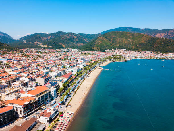 istock Marmaris city beach in Turkey 1138014141