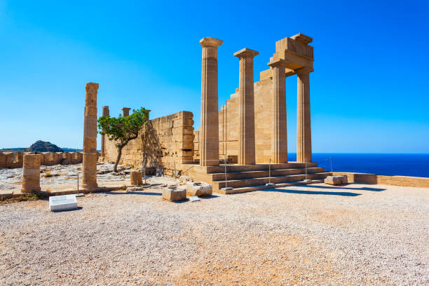 istock Lindos Acropolis and beach, Rhodes 1138014179