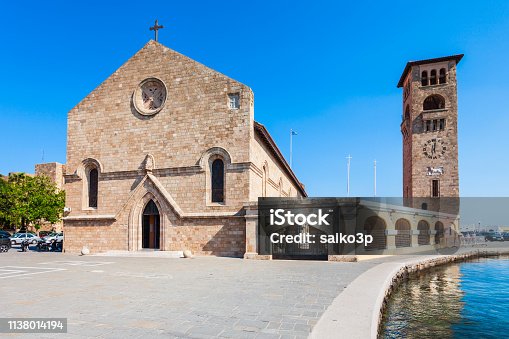istock Evangelismos Church in Rhodes island in Greece 1138014194