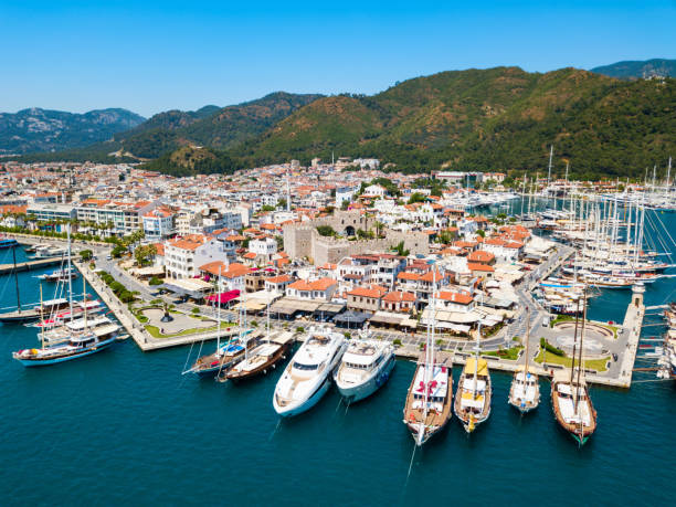 istock Marmaris aerial view in Turkey 1138014231
