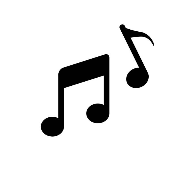 illustrazioni stock, clip art, cartoni animati e icone di tendenza di icona nota musicale. illustrazione vettoriale - simbolo musicale