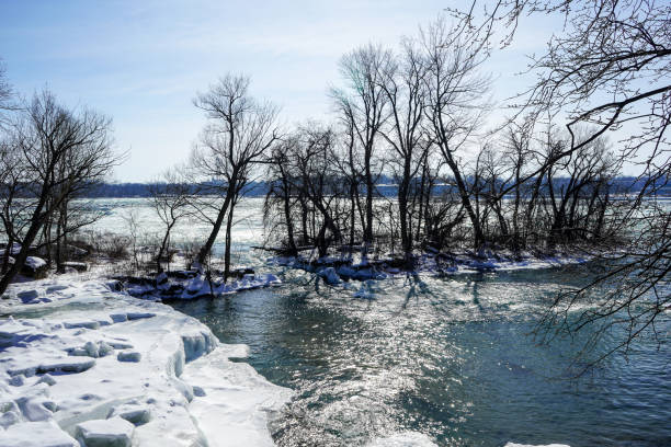 istock snowy March in Niagara falls 1138018470