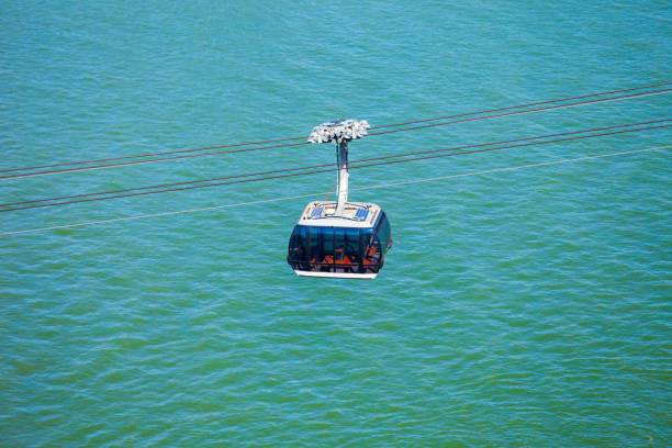 Cable car to Ehrenbreitstein Fortress in the centre of Koblenz town in Germany