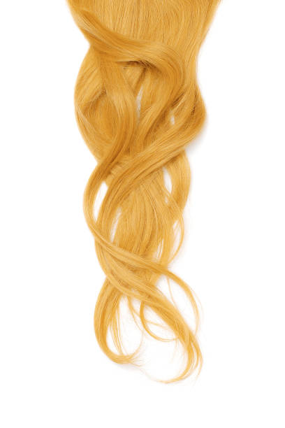 istock Long wavy blond hair isolated on white background. High resolution 1138022882