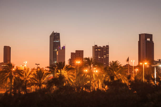 istock Architecture of Kuwait City at sunset 1138028415