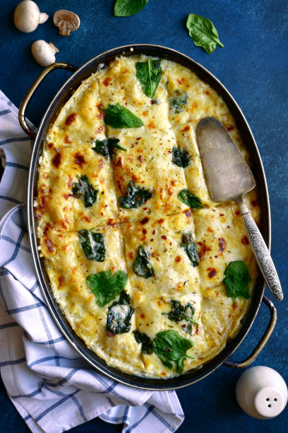 istock Homemade delicious chicken mushroom spinach lasagna 1138028541