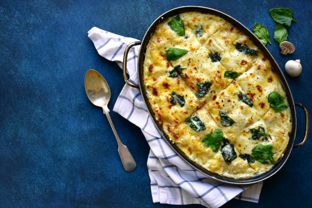 istock Homemade delicious chicken mushroom spinach lasagna 1138028667