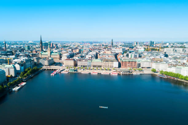 istock Hamburg city centre view, Germany 1138033446