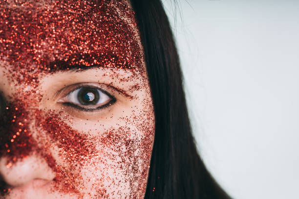 istock Crazy girl, face close-up. 1138039541