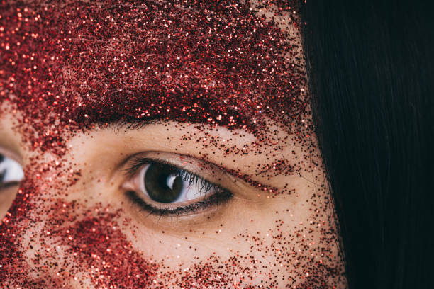 istock Crazy girl, face close-up. 1138039577
