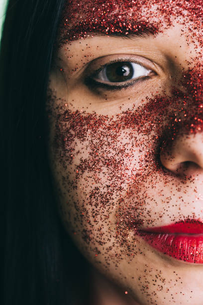 istock Crazy girl, face close-up. 1138039585