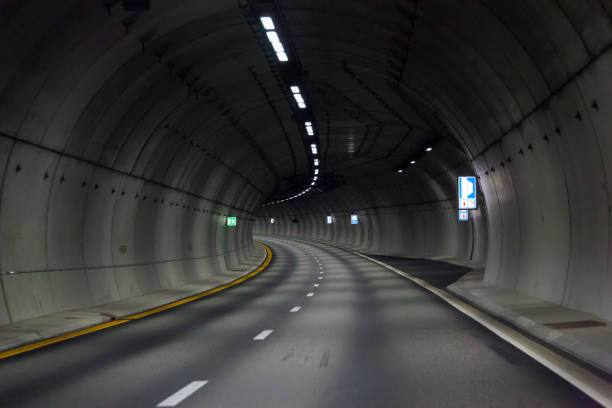 istock Futuristic view in the road tunnel in Norway 1138048553