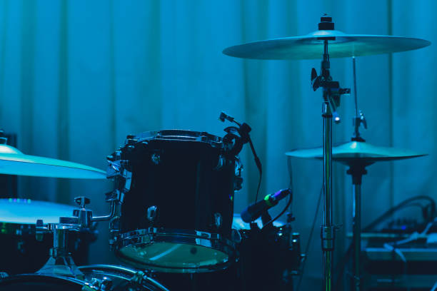 istock Musical instruments in concert,drum in the stage. 1138048901