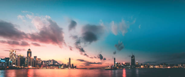 istock Hong Kong Victoria Harbor in sunset 1138049286