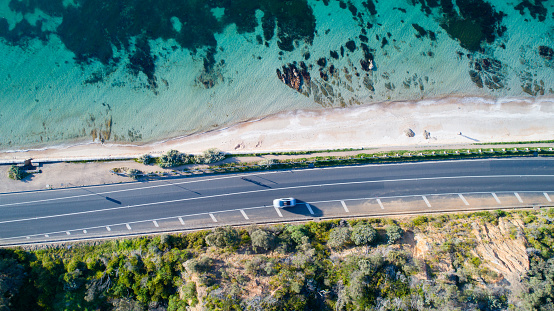 Summer time aerial photograph captured at Anthony's Nose in Dromana, Victoria.