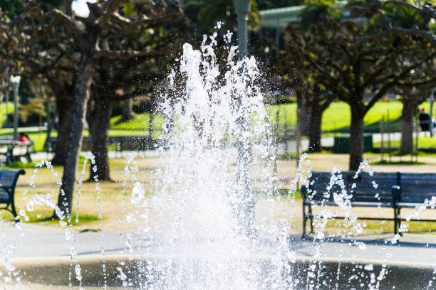 Water splashes fountain concept freshness