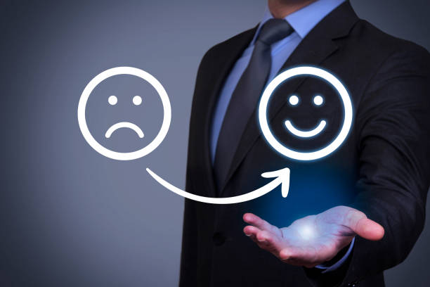 istock Unhappy and Happy on Touch Screen 1138058119