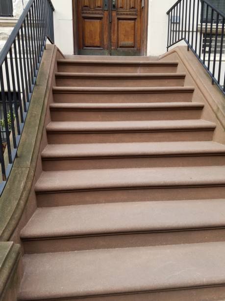 istock Brownstone steps of an apartment 1138061770
