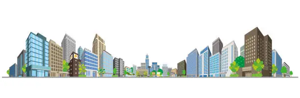 Vector illustration of Vector illustration of the cityscape