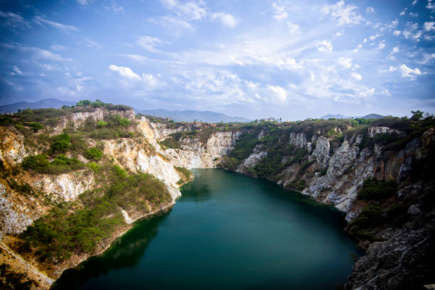 istock An old stone quarry with a spectacular sky as a backdrop 1138062577