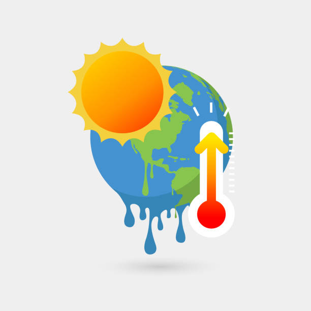 Earth Melting With Sun And Thermometer Global Warming Concept Stock  Illustration - Download Image Now - iStock