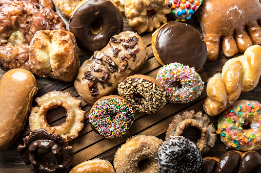 Large Assortment Of Donuts And Pastry